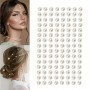 Perlute din acril pentru make-up, par sau corp cu adeziv PGA003 Crem 6mm 260 buc